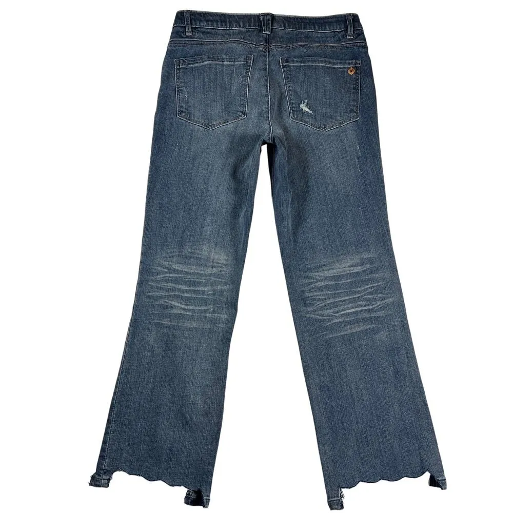 Democracy “Ab”Technology Tummy Slimming Chopped Scalloped Hem Jeans Size 6 - Image 4