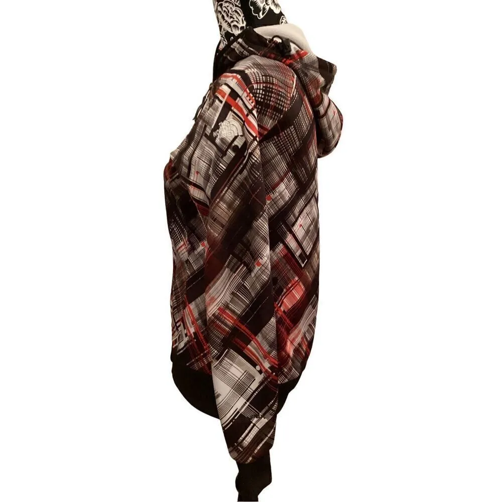 Vintage The North Face Fleece Full Zip Hoodie Thumbholes Sweatshirt Plaid Preppy - Image 6