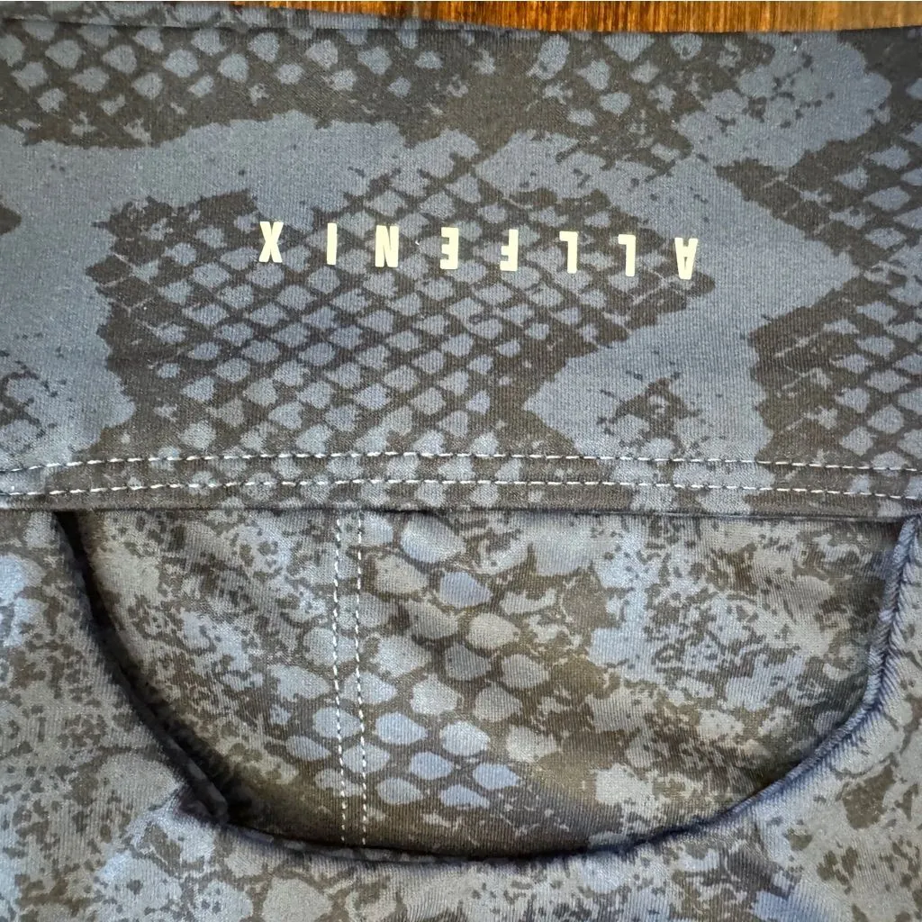 All Fenix Women's L Large Blue Gray Snake Print Long‎ Line Sports Bra Top - Image 6