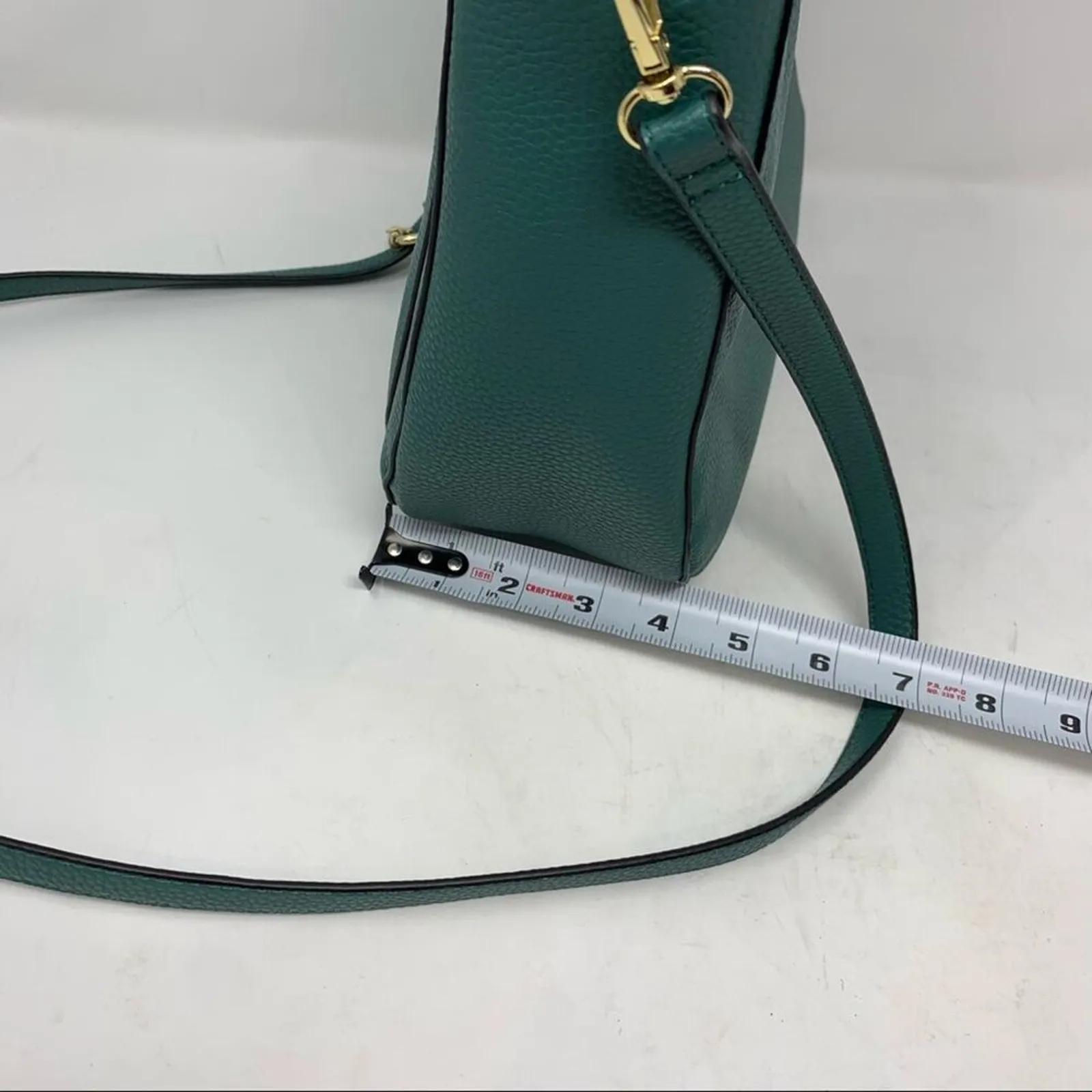 Nanette Lepore Teal Wood Handle Satchel Crossbody - Image 7