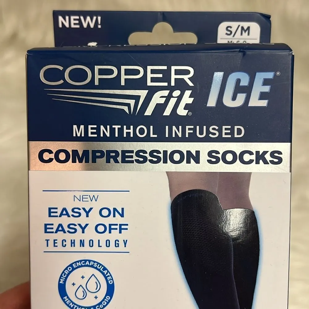 Copper Fit Ice Compression Menthol Socks S/M D13 Black - Image 5
