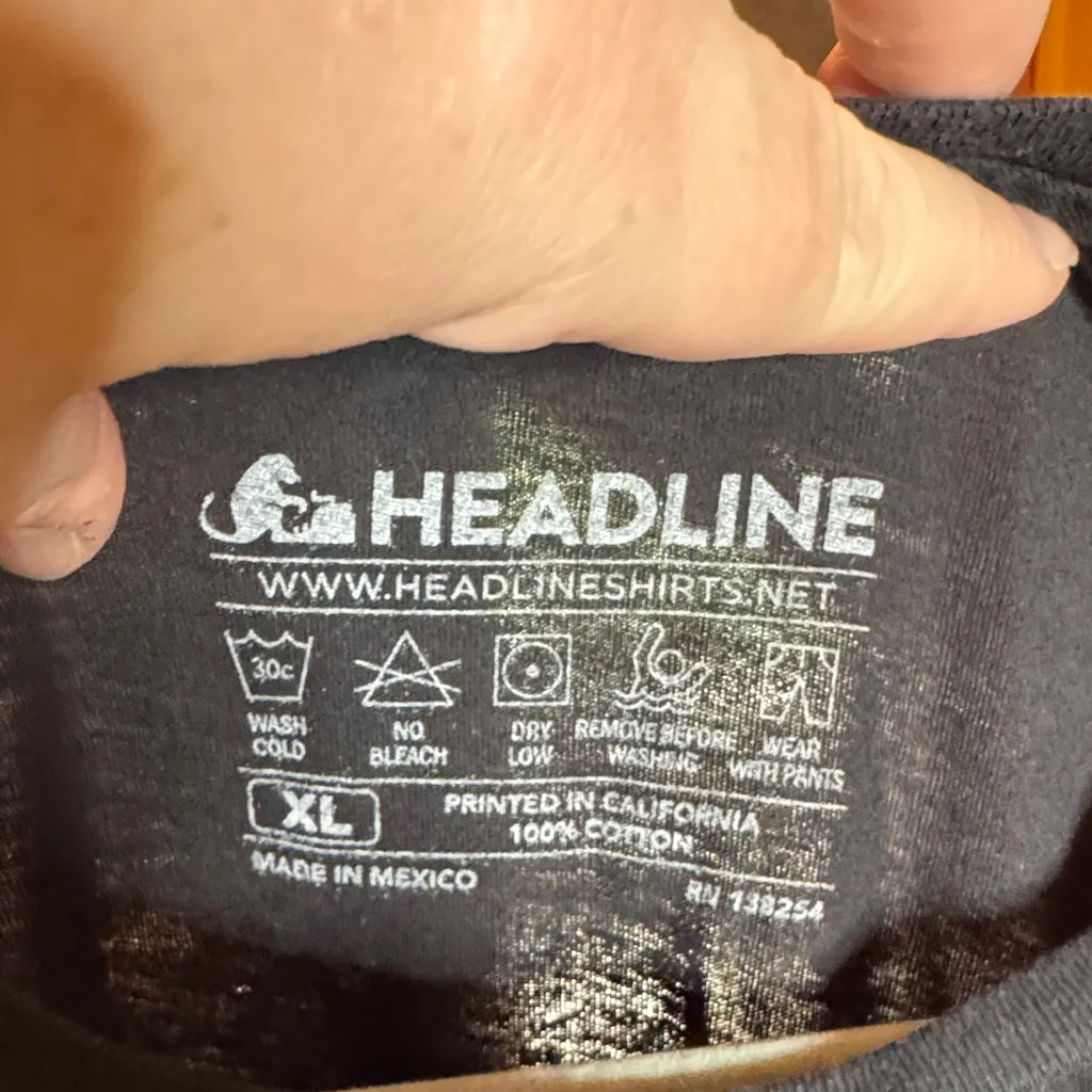 Headline Shirts Black Galileo Queen Short Sleeve 100% Cotton Tee Size XL - Image 2