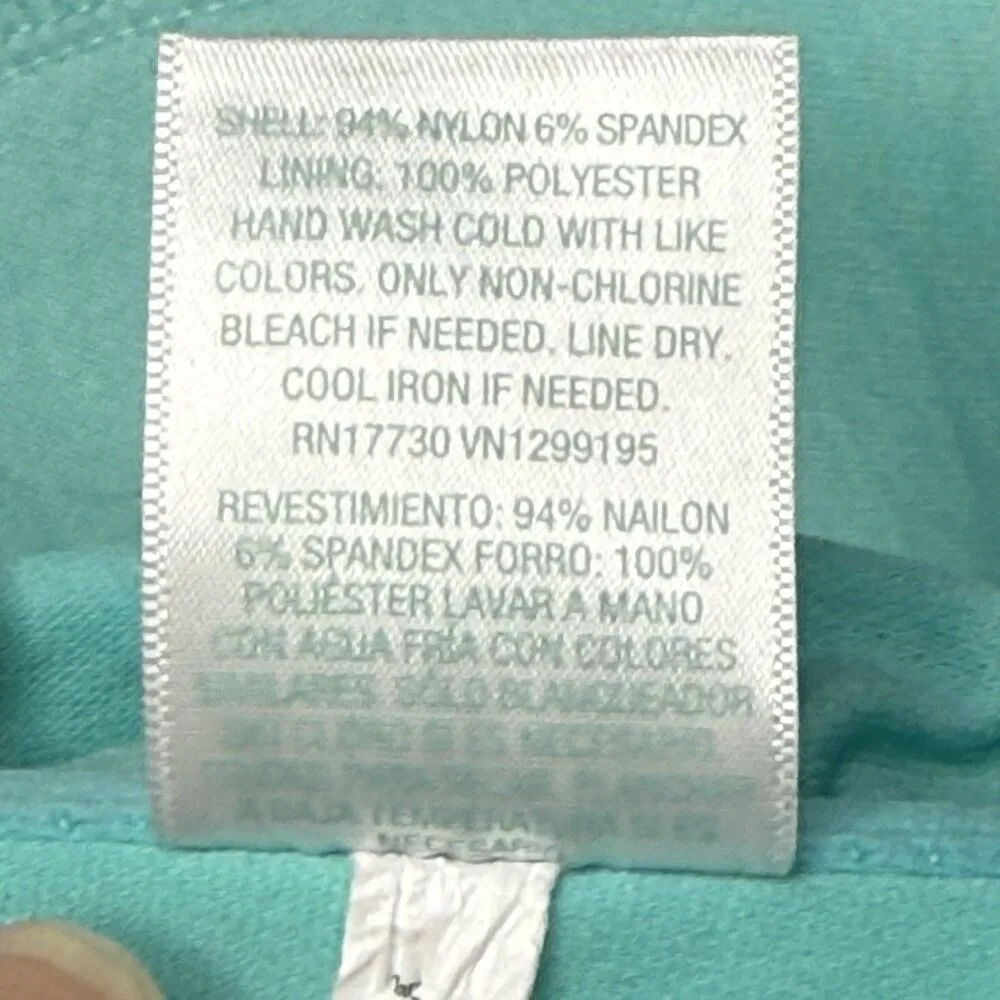 Kona Sol Turquoise Terry Textured Bandeau Binding Bikini Top Size X (14W) NEW! - Image 10