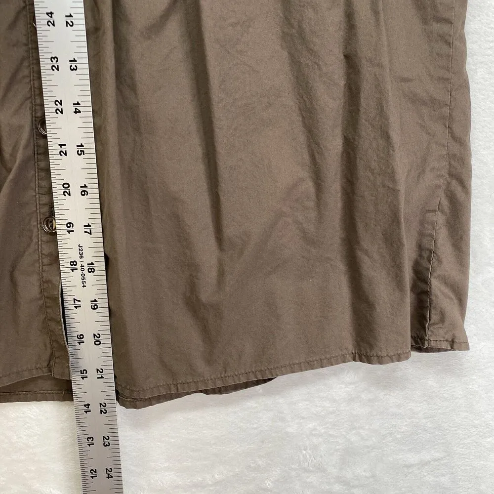 J.Jill Button Up Blouse shirt Womens Small Brown 3/4 Sleeve Shirt‎ embellished - Image 5