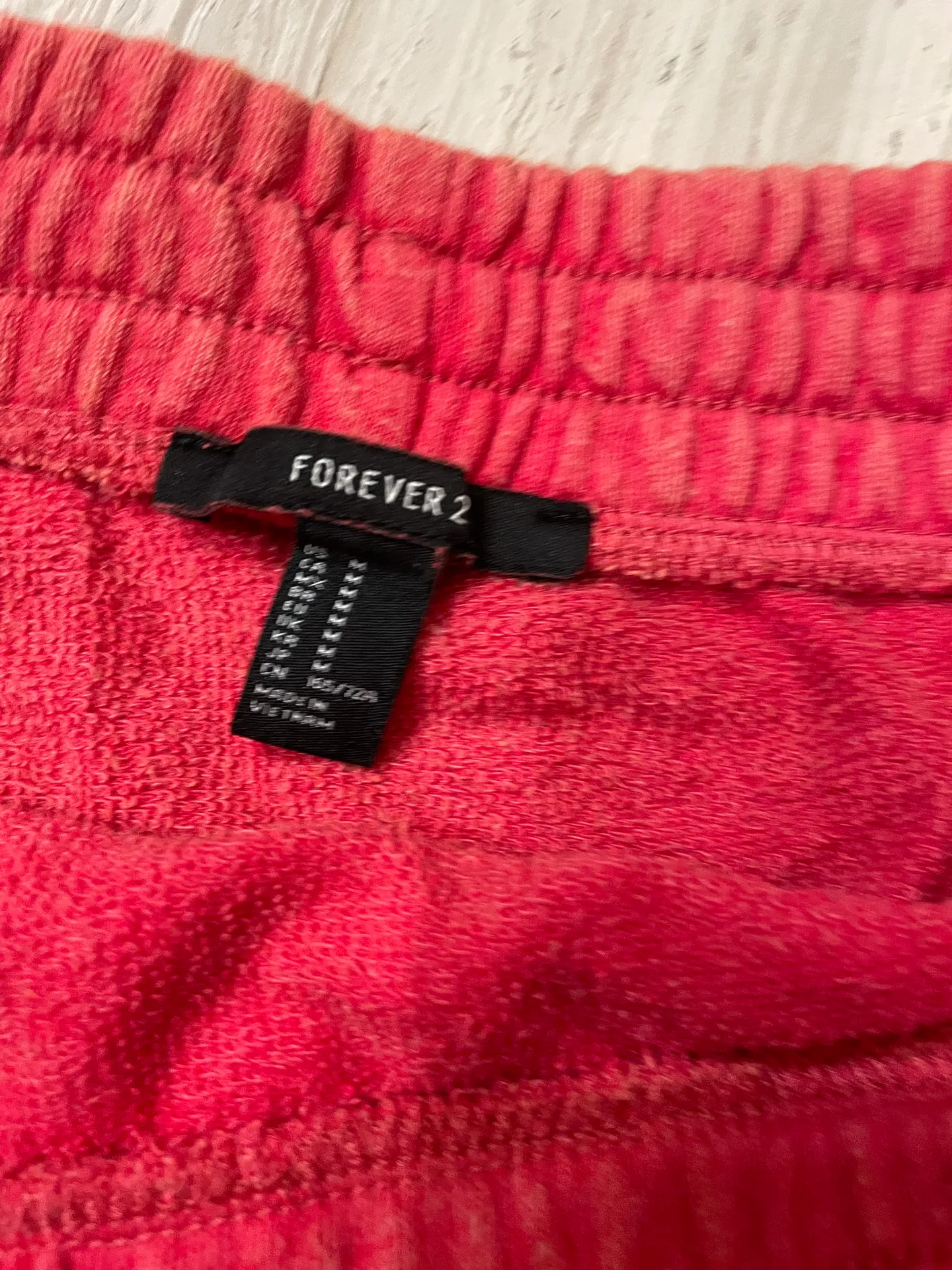 Forever 21 Red Terry Mini Skirt - Image 2