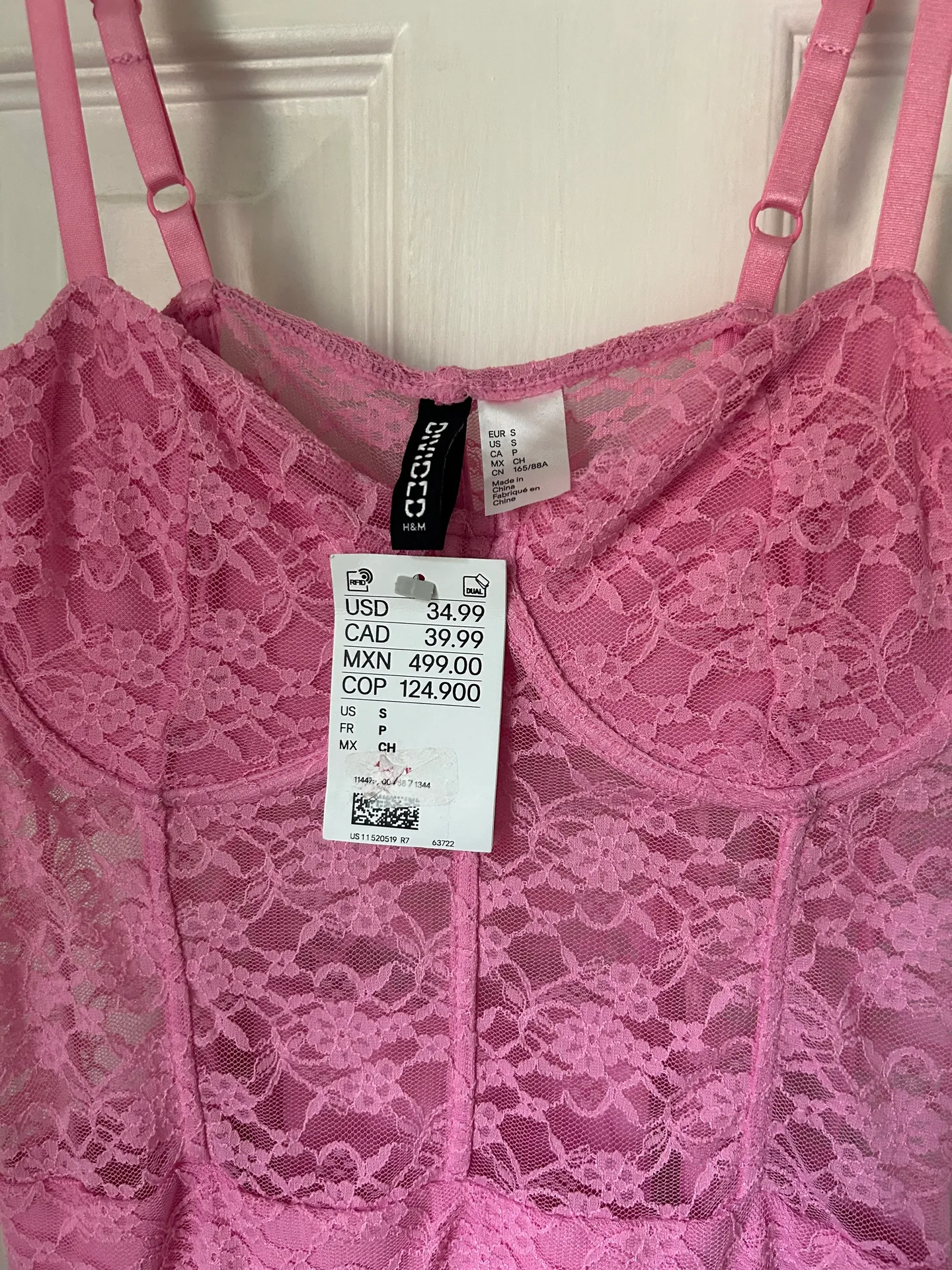 Pink Lace Mini Dress - Image 3