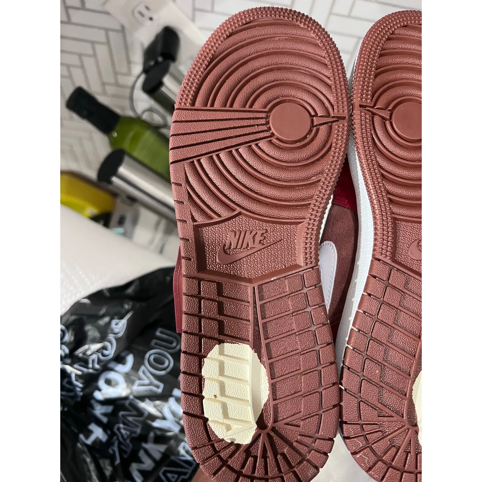 Nike Air Jordan 1 Low GS PB&J Peanut Butter Jelly HF3202-200 5Y Burgundy White - Image 6