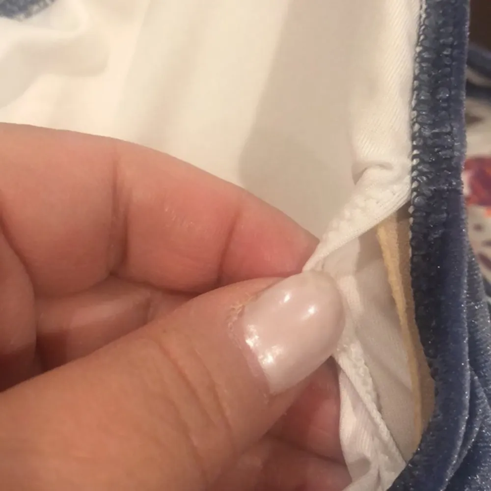 PINK VICTORIAS SECRET BLUE FLORAL VELVET CUTOUT CHEEKY SWIMSUIT M - Image 10