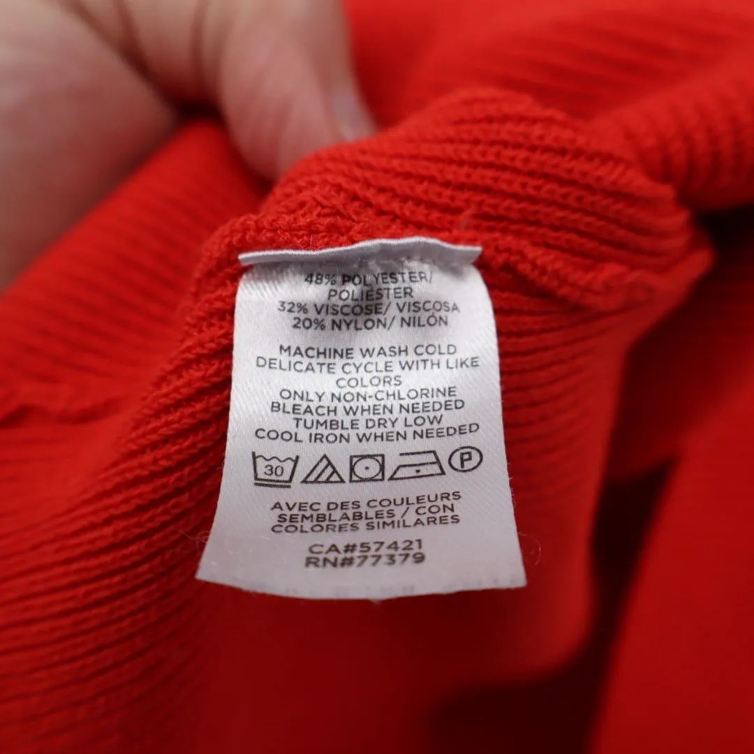 Ann Taylor Factory Red Knit Halter Top Sleeveless Mock Neck Size M - Image 4