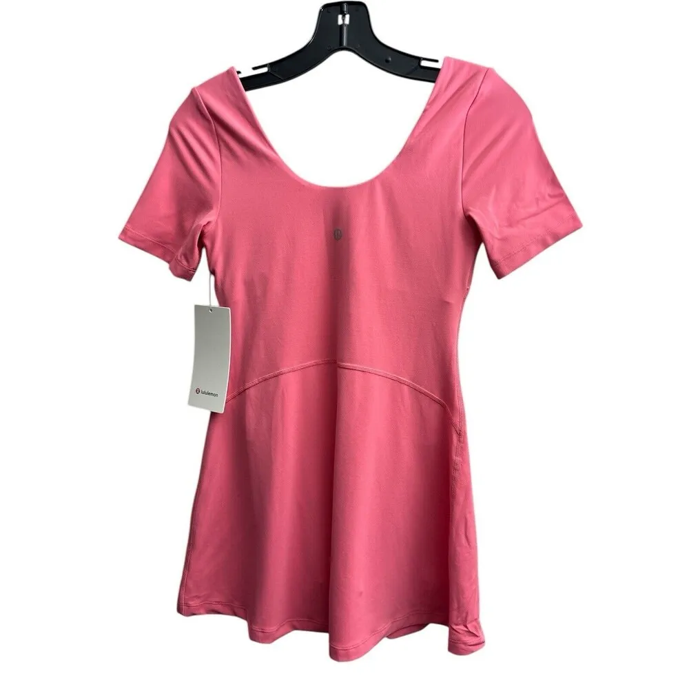 Lululemon Women Align Short Sleeve Dress | Sakura Pink | Size 4 New w/tag - Image 2
