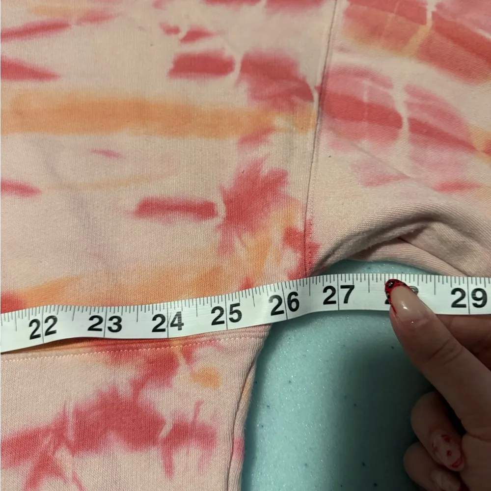NWT Victoria’s Secret PINK Varsity Notch Crewneck - Size M - Coral Tie-Dye - Image 10