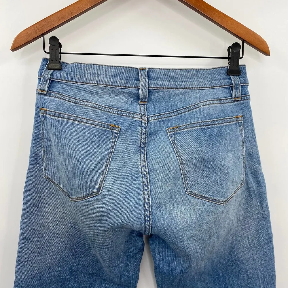 J. Crew Lightwash Blue Jeans Cropped Reid High Rise Womens 28 Waist - Image 4