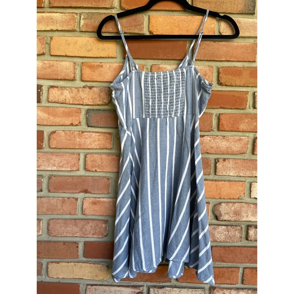 Ocean Drive Size M Chambray Stripe Mini Dress, Coastal Preppy Beach Style, EUC - Image 3