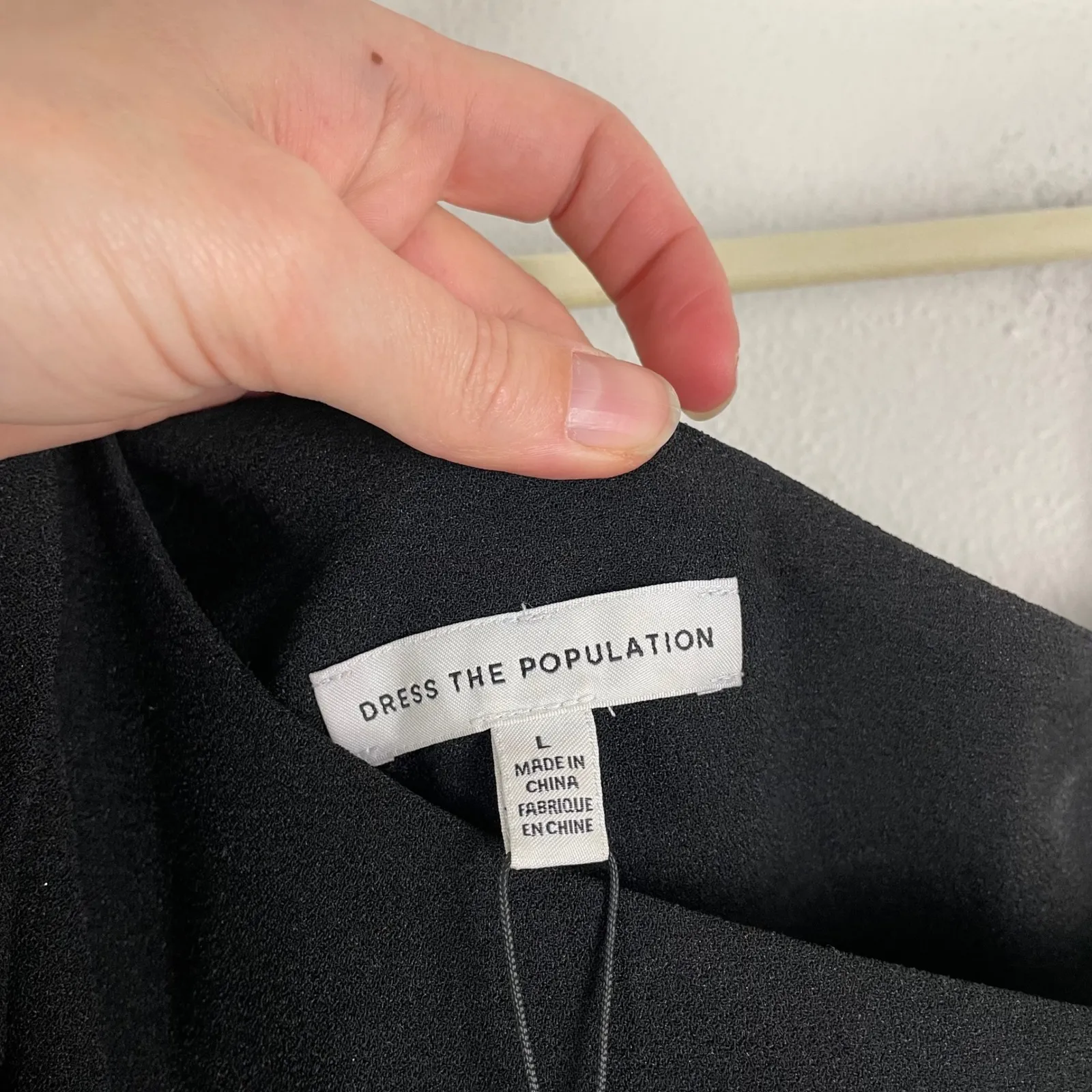 Dress the Population Georgina Black One Shoulder Maxi Gown Size L Wedding Guest - Image 4