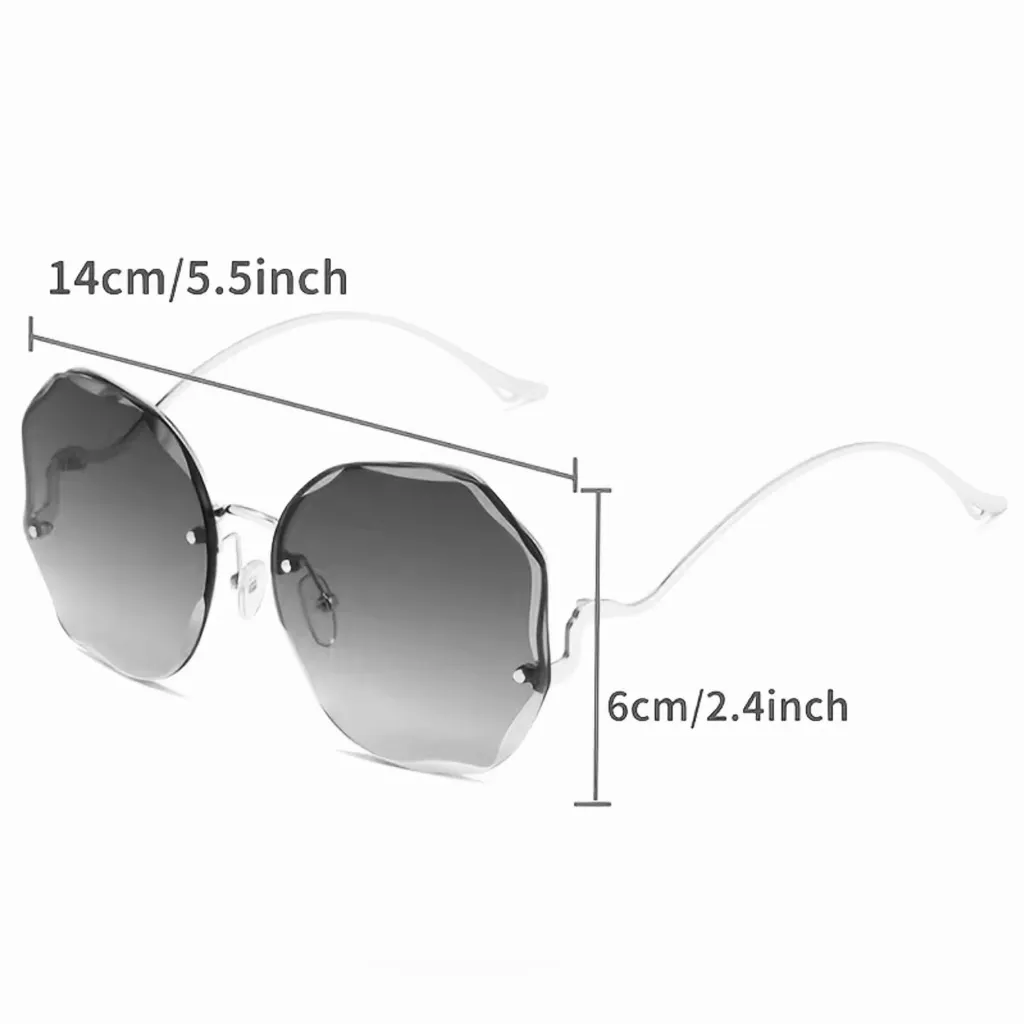 NIB - Oversized Metal Frame Sunglasses - UV Protection. - Image 9