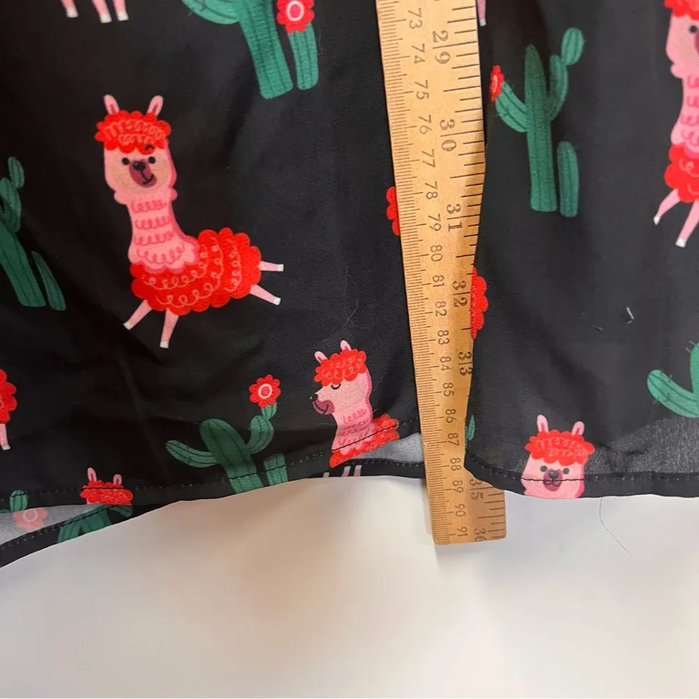 Paper Plane London llama print dress with attached belt size small/medium Multiple - Image 14