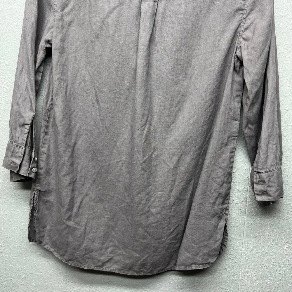 Jones New York 100% Linen Bohemian Cottagecore Beach Workwear Womens Top Small - Image 9