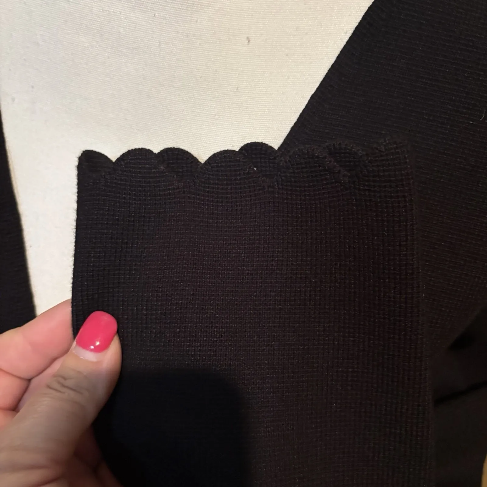 KATE SPADE New York Heavy Scalloped Sweater Blazer Cardigan Jacket Top Size XS‎ - Image 7