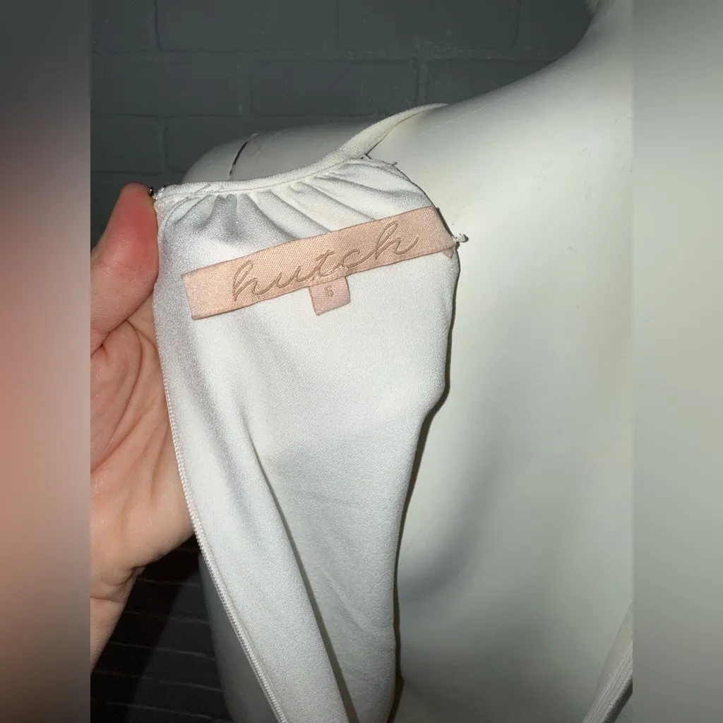 Anthropologie Hutch Ina Halter Dress Pink Circle Block Geometric Halter Dress - Image 7