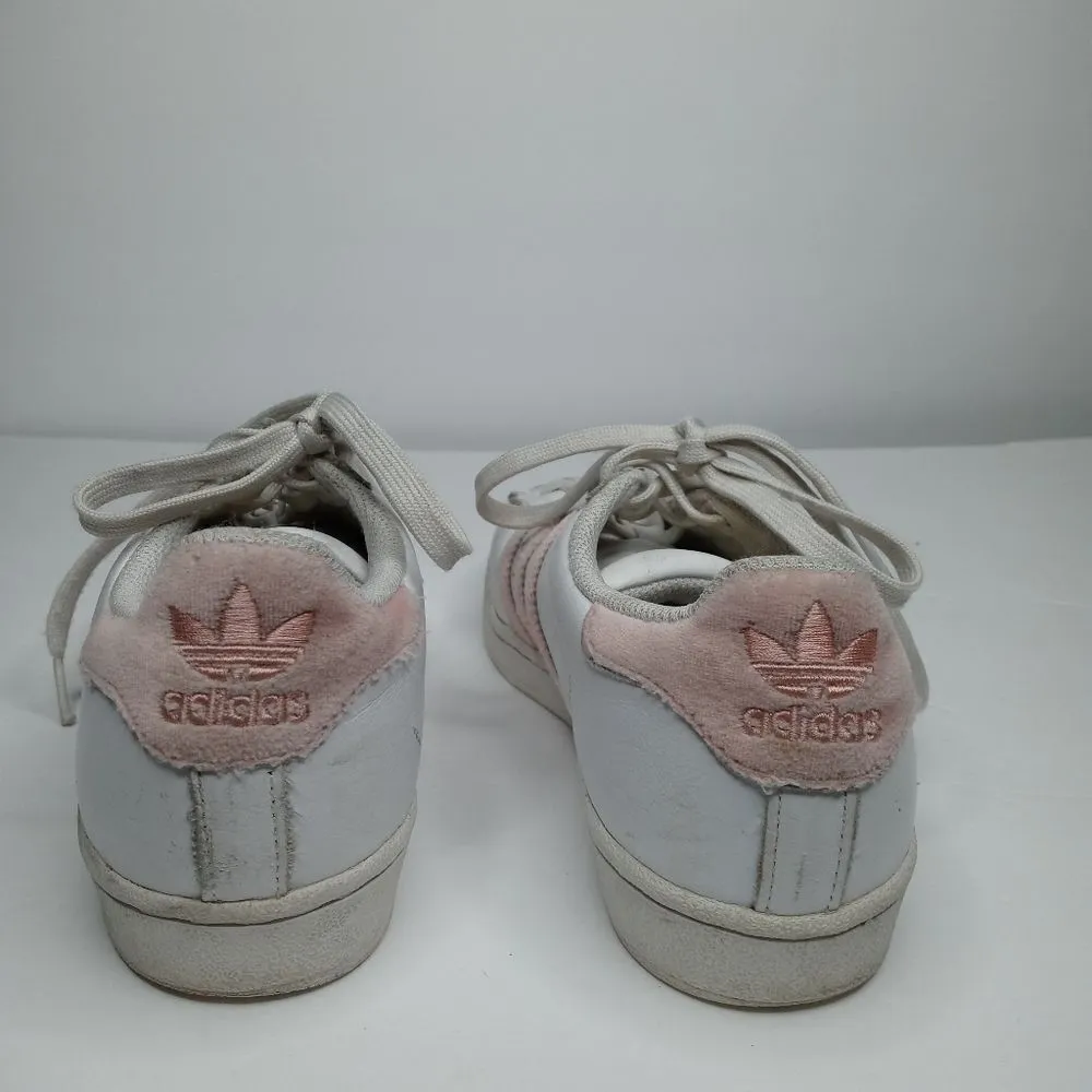 Adidas Superstar white and pink sneakers - Image 5