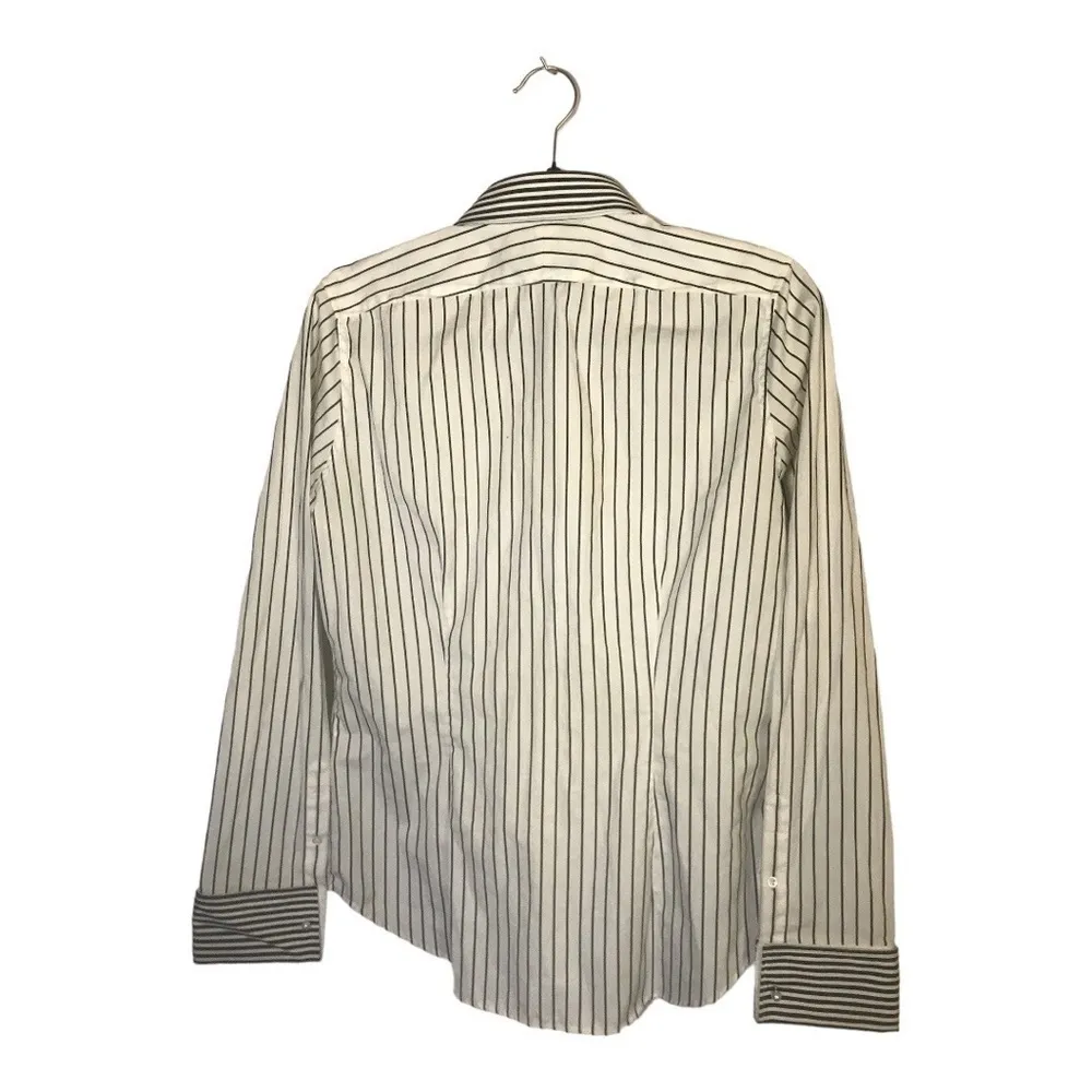 Ralph Lauren Black label striped button down blouse 10 - Image 3
