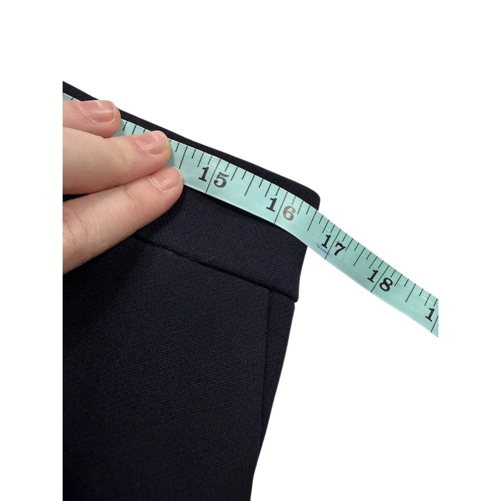 Brooks Brothers Red Fleece Navy Wool Blend Flared Trousers Size 12 Blue - Image 8