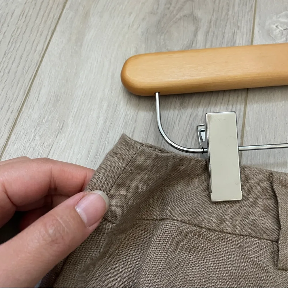 Eileen Fisher Shorts organic linen womens Brown (size 6) breathable mom classic - Image 9