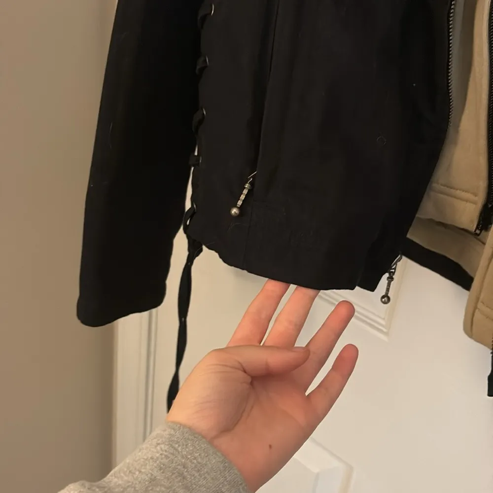 HARLEY DAVIDSON Black Zip Up Detachable Vest Size Large Motorcycle Jacket - Image 6