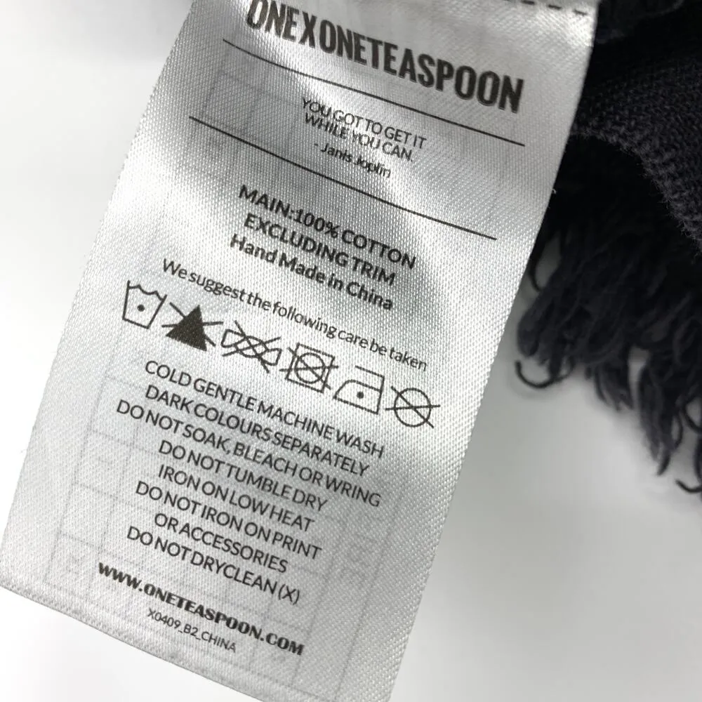 One X One Teaspoon Bandits Shorts Womens Sz 27 Relaxed Fit Twisted Hem Black - Image 6