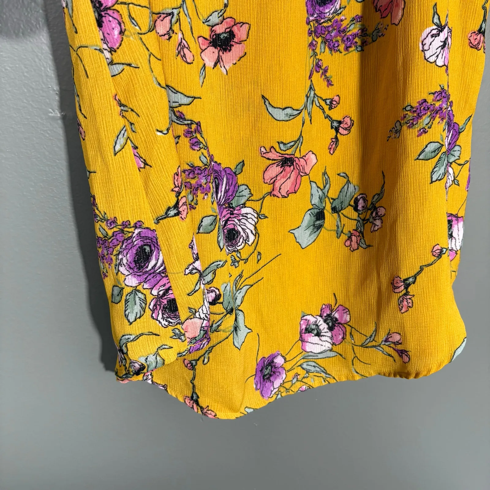 Love J Women's Yellow Boho Floral Off The Shoulder Dress - Size Medium - Cottage - Image 4