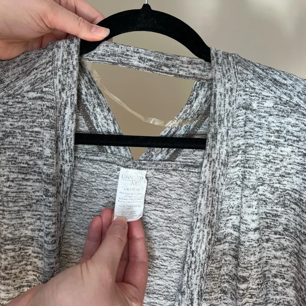 Danskin Grey Long Sleeve Cardigan - Image 4
