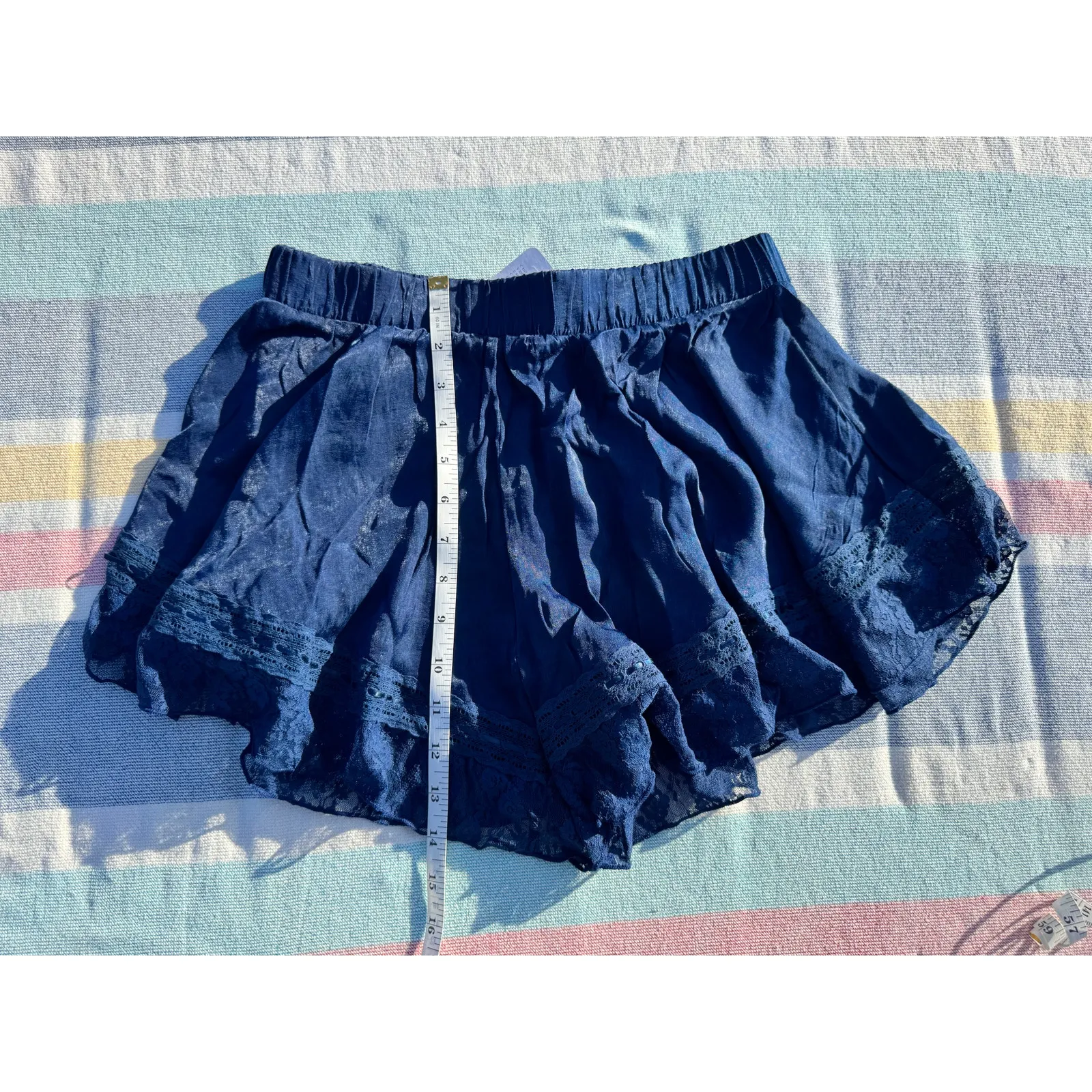 Free People Morning Breeze Shorts | NWT | Size S | Navy Blue | Boho Flowy Fit - Image 4