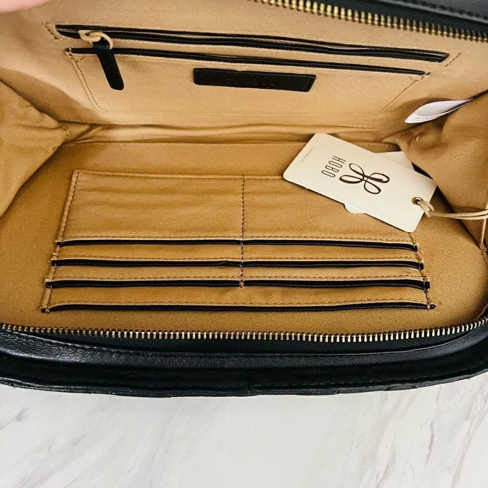 HOBO Cole Quilted Leather Clutch Bag, Classic Chic Party Bag, Black, NWT Black - Image 7