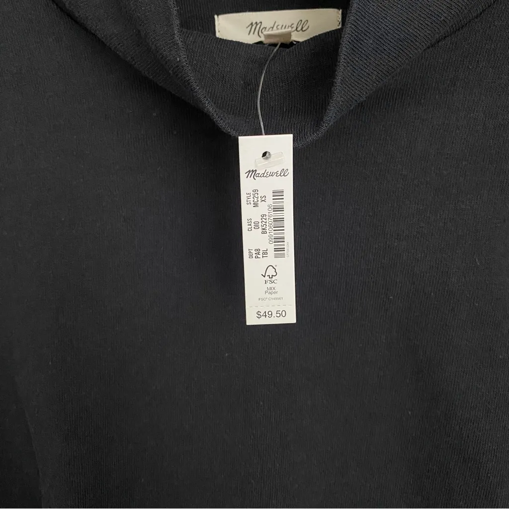 NWT Madewell Button Sleeve Turtleneck Top - Image 5