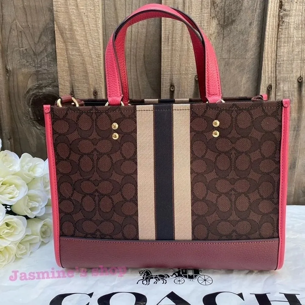 Coach Dempsey Carryall In Signature Jacquard With Stripe And Coach Patch 4113 - Image 2