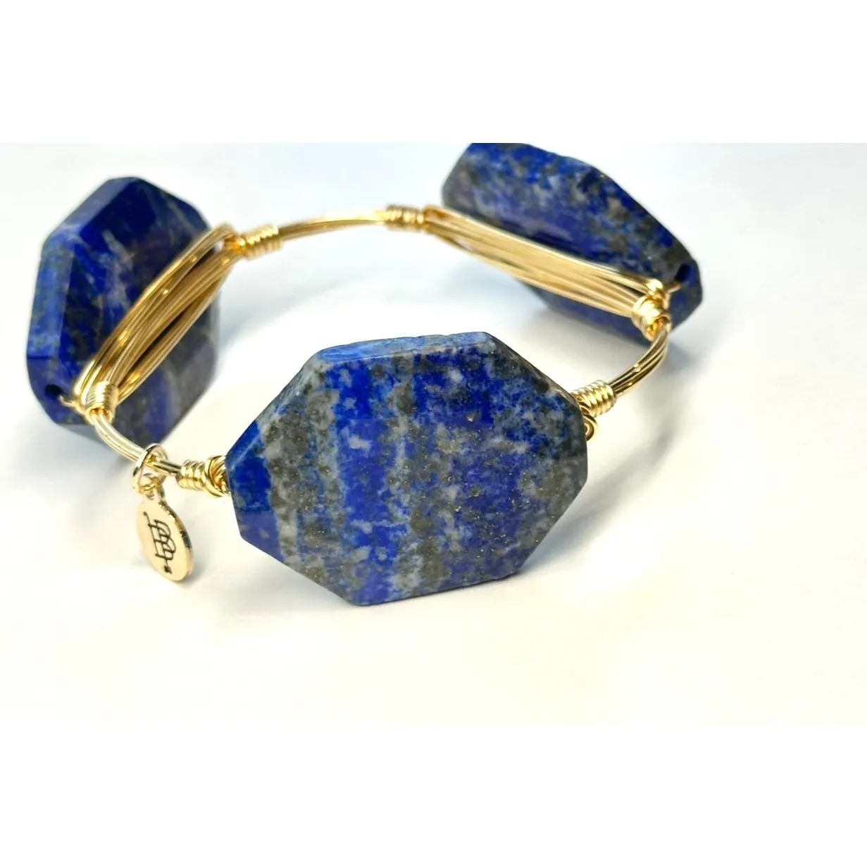 Bourbon & Bowties Lapis Lazuli Bangle Bracelet - Image 4