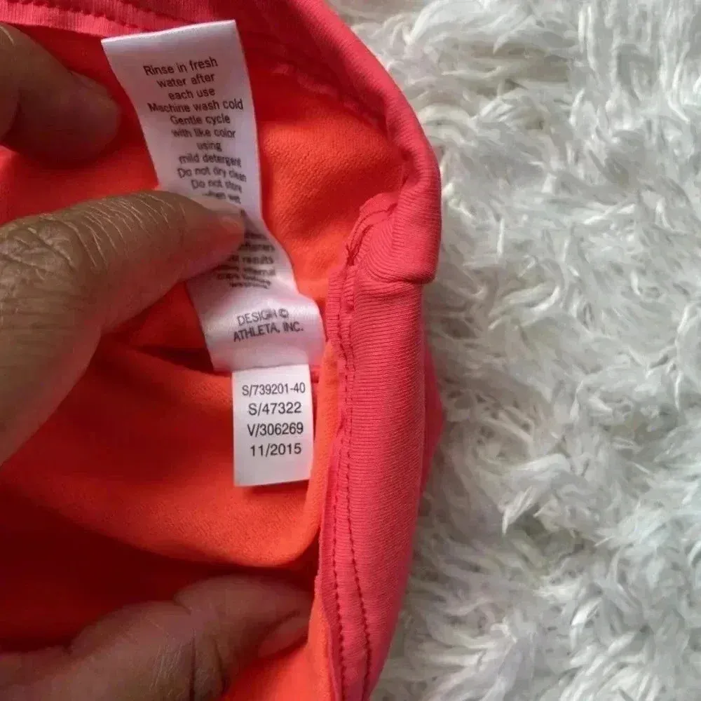 Athleta Halter Swimming Tank Top Orange Size S - Image 8