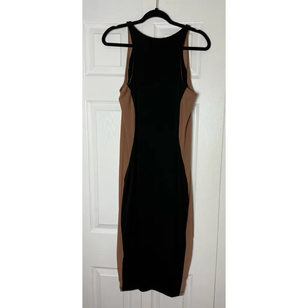 JLUXLabel Black Sheer Illusion Bodycon Midi Dress Sleeveless Sz XXL - Image 5