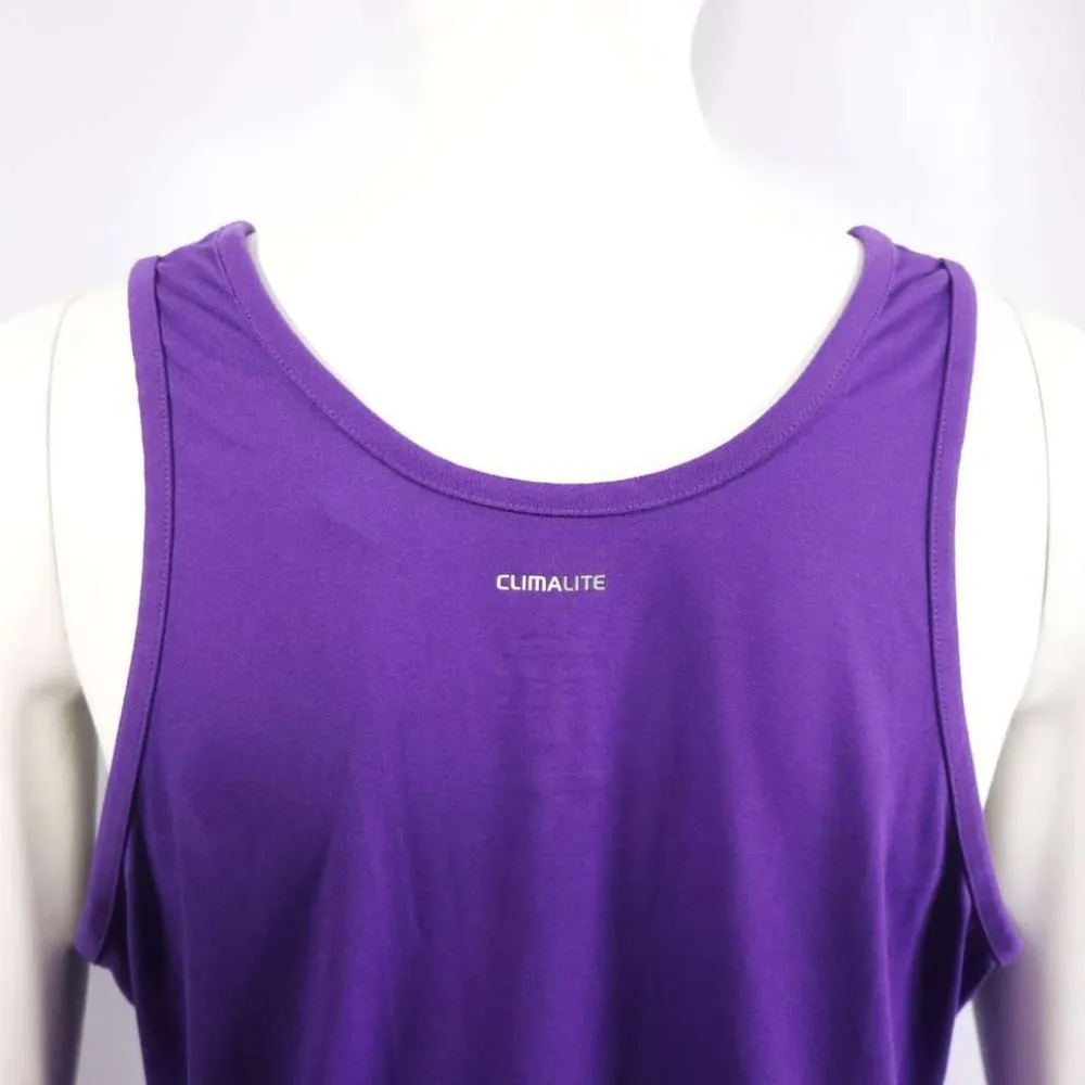 Adidas Climalite Tunic Tank XL Purple Cinch Waist Flower Athleisure Athletic - Image 10
