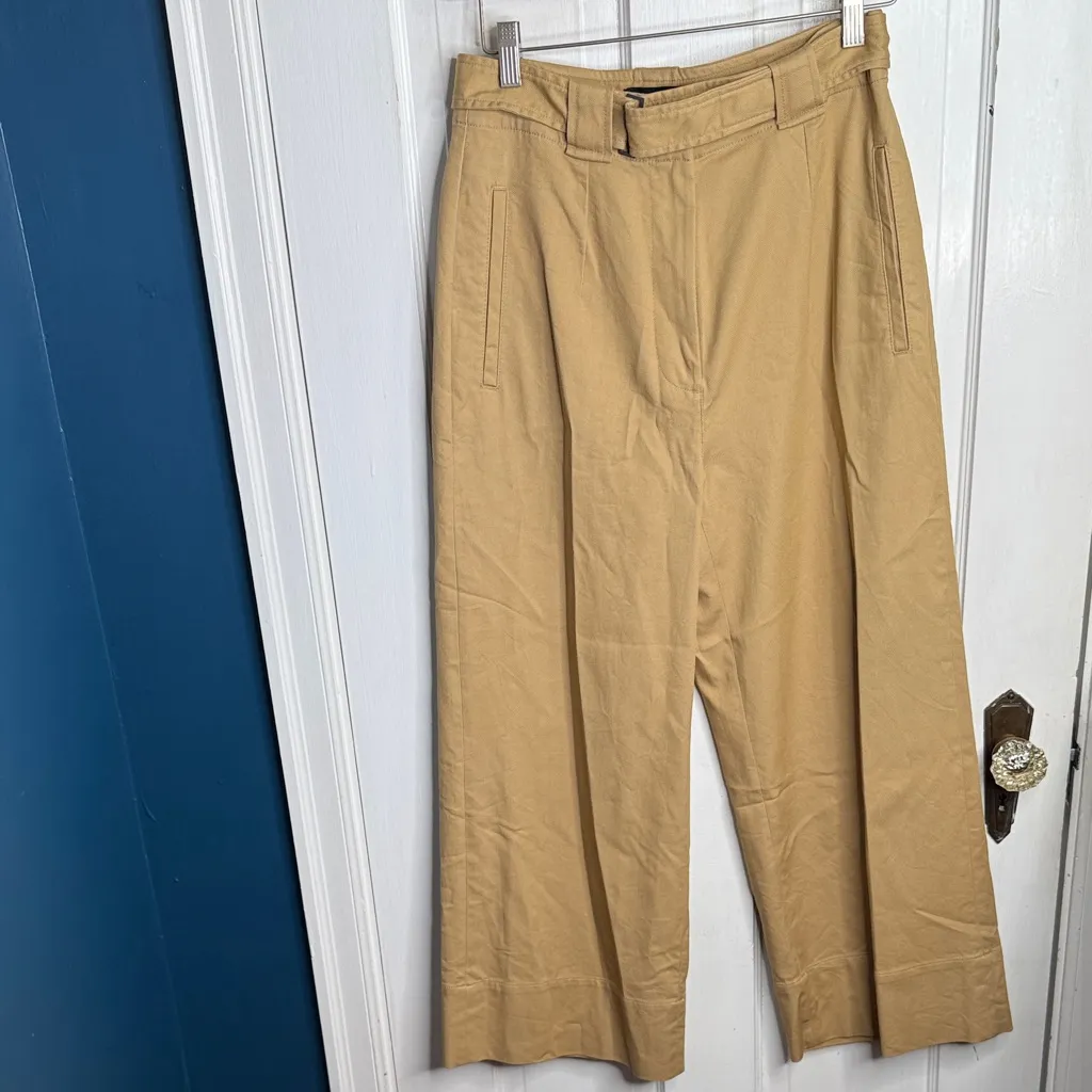 Banana Republic Oceanside Wide-Leg Cropped Pant in Desert Taupe W1933 Sz 4 - Image 4