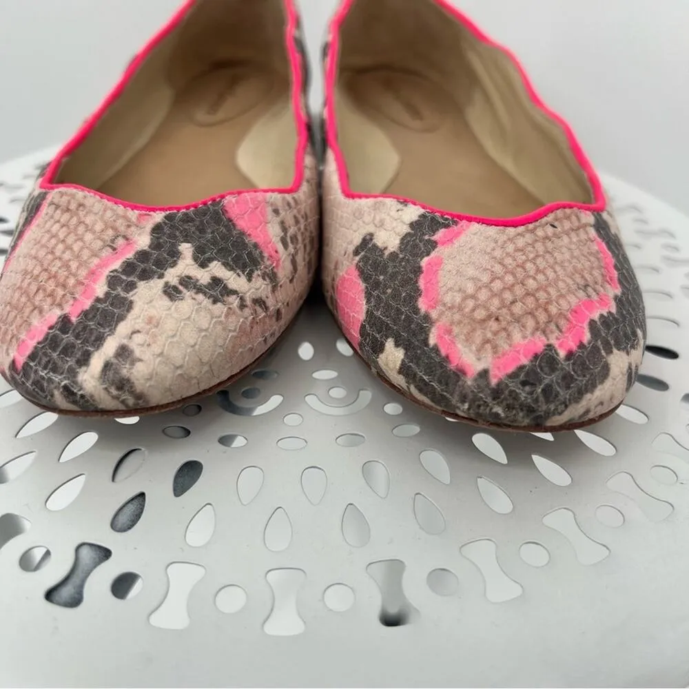 Juicy Couture shoes size 6 leather snakeskin print ballet flats shoes slip on - Image 5
