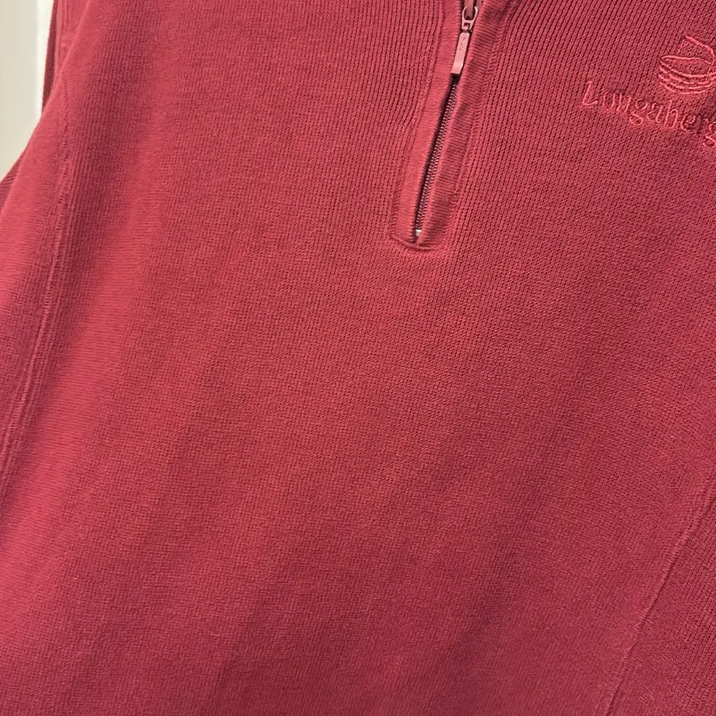 Longaberger Homestead Size Large Red Fleece Quarterzip - Image 2