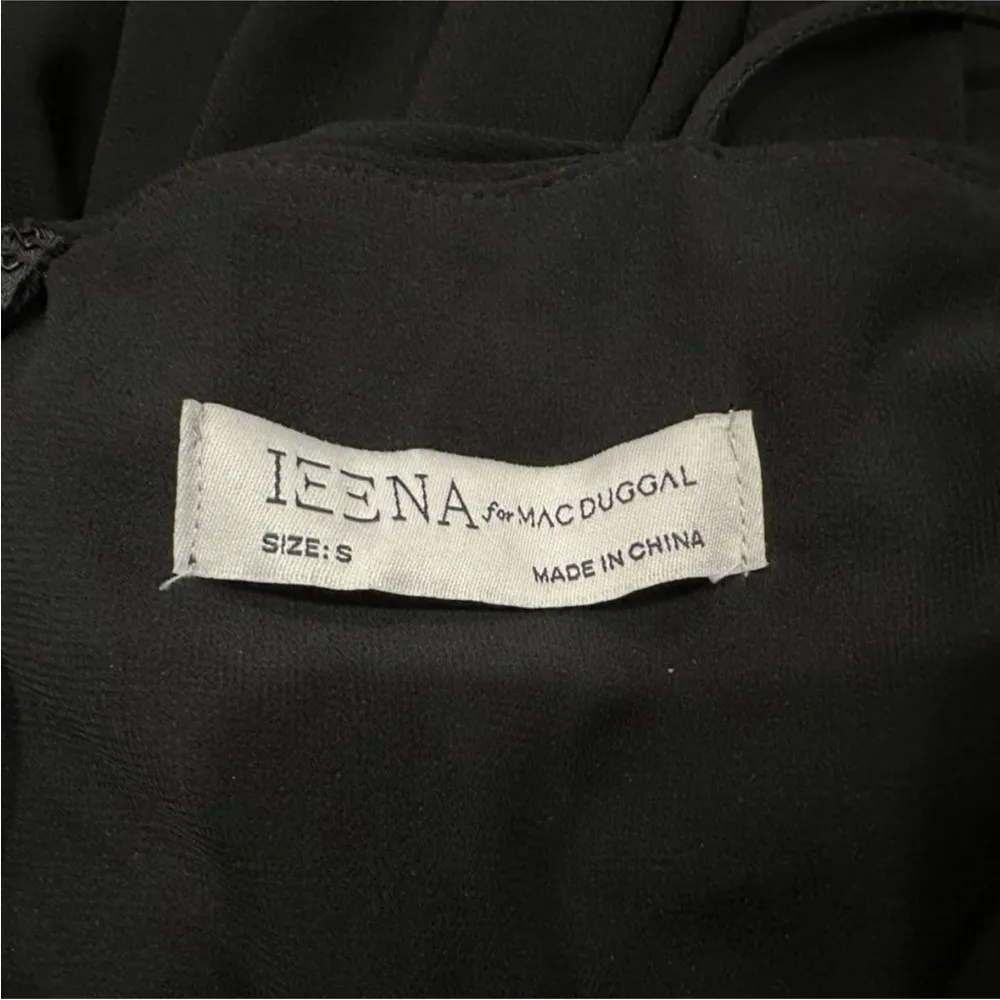 Ieena Mac Duggal 2650 Flowy Pleated V Neck Maxi Wedding Dress Size Small S - Image 6