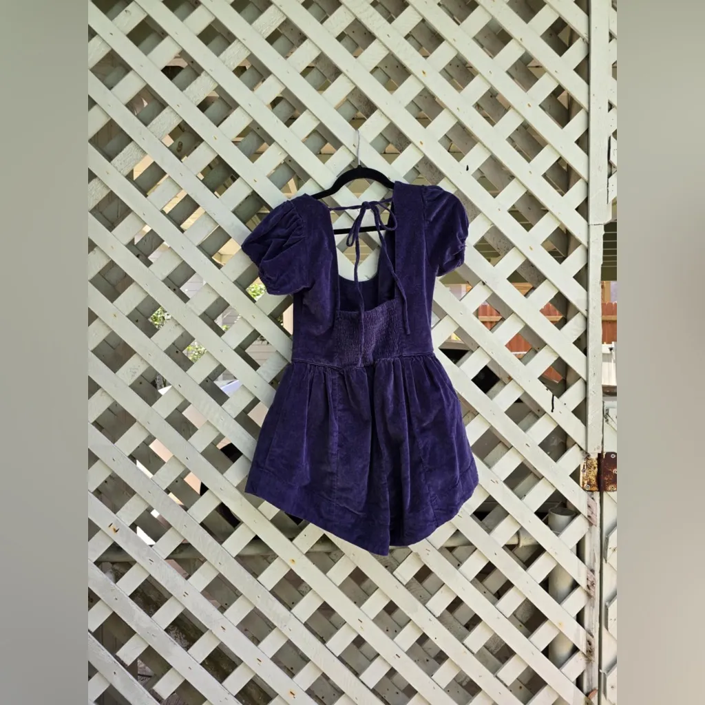 Free people Silver Bells Velvet Romper - Image 5