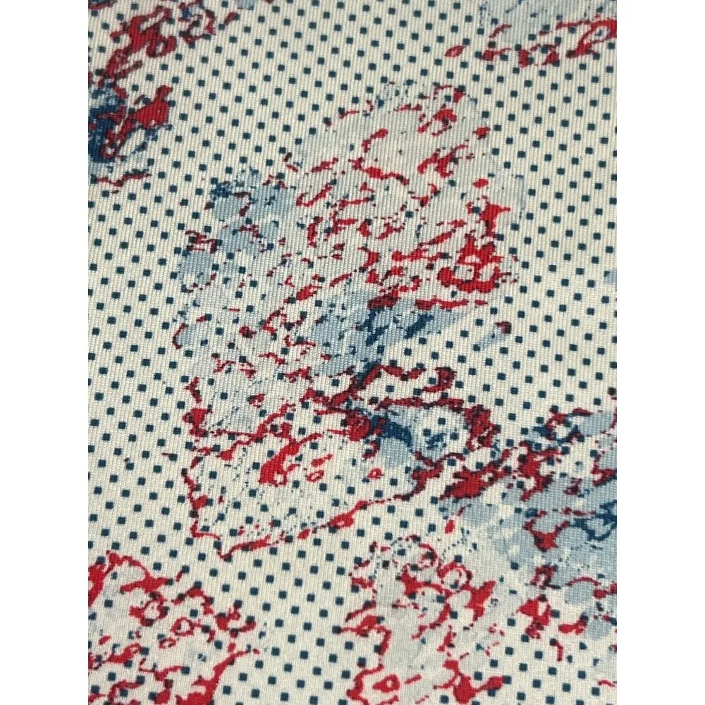 Pebble Beach Sleeveless Polo Shirt Dry Luxe Performance Red Blue Abstract Sz L Size L - Image 2