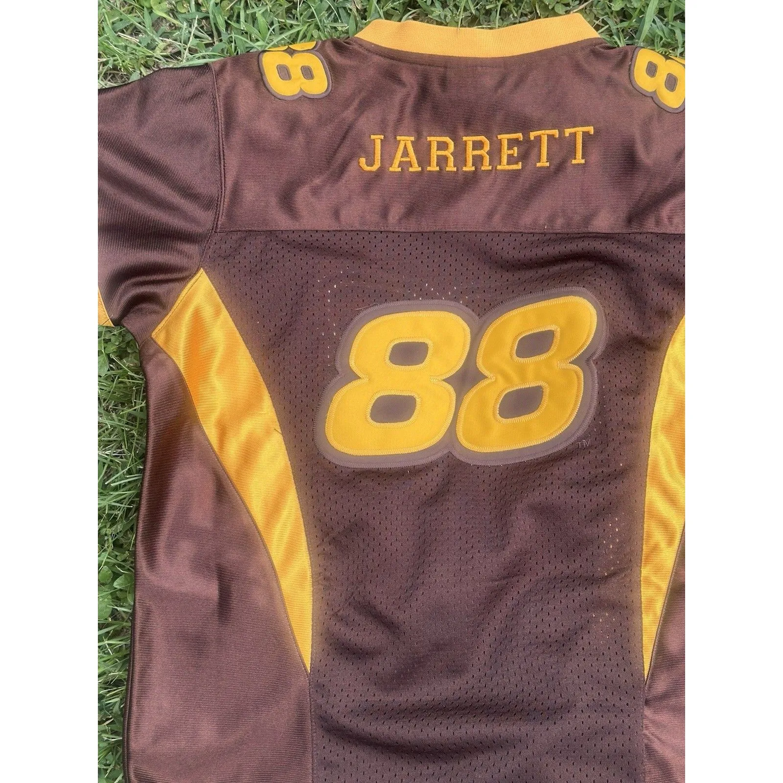Chase Authentics UPS #88‎ Jarrett NASCAR Jersey Women’s M Brown Yellow Size M - Image 5