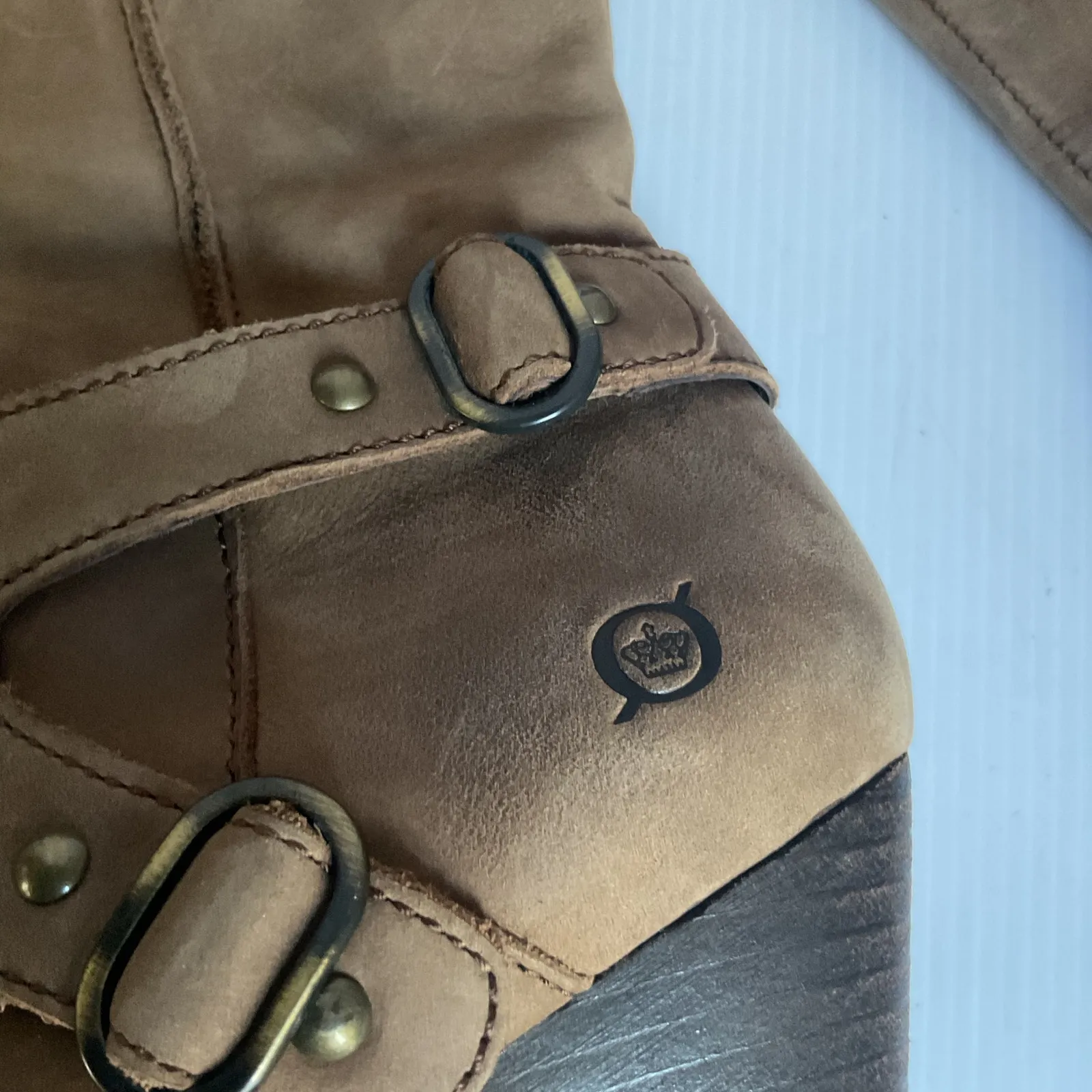 Børn Brown Leather Riding Boots Size 7 – Tall Knee - Image 9