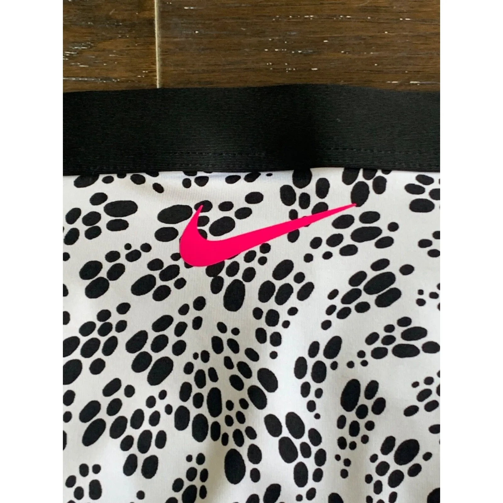 NIKE Bikini Bottoms High Waisted Swimsuit White Black Party Dots Womens M XL NEW - Image 7