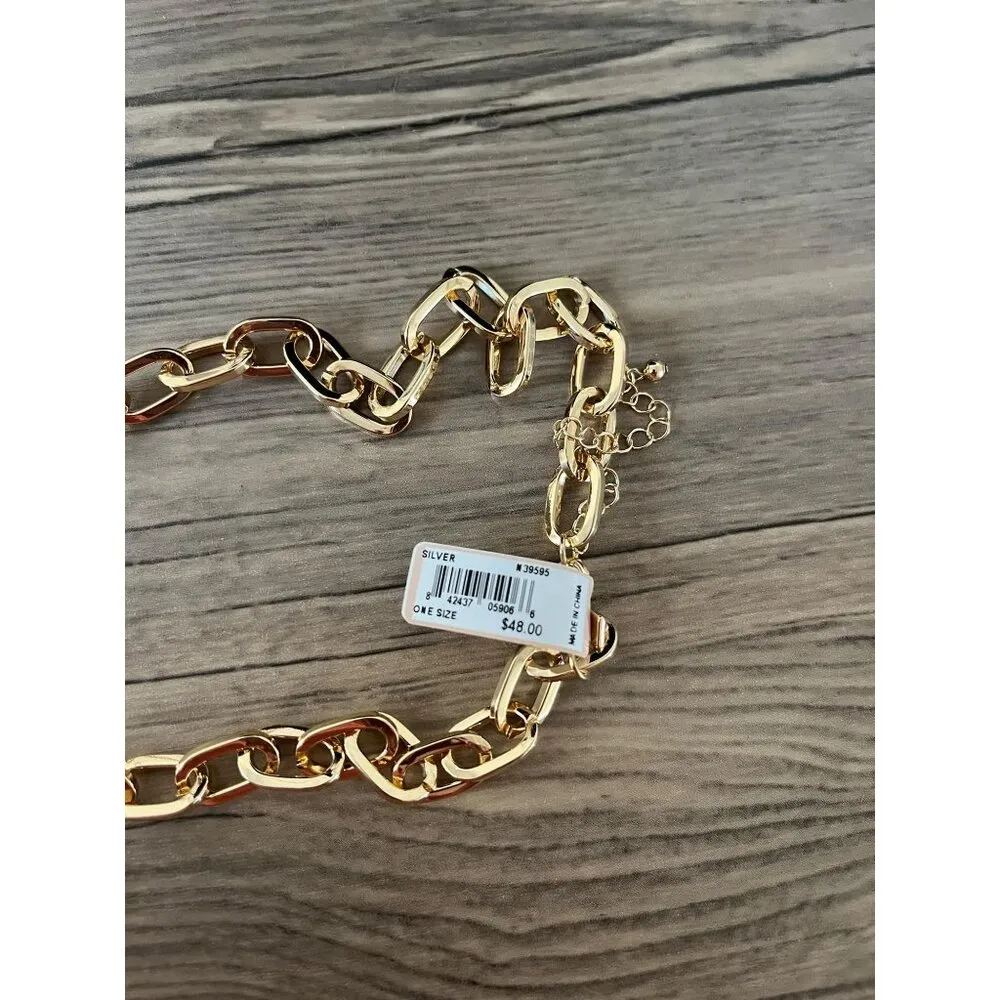 Rebecca Minkoff with Silver Glitter Lariat Necklace - Image 2