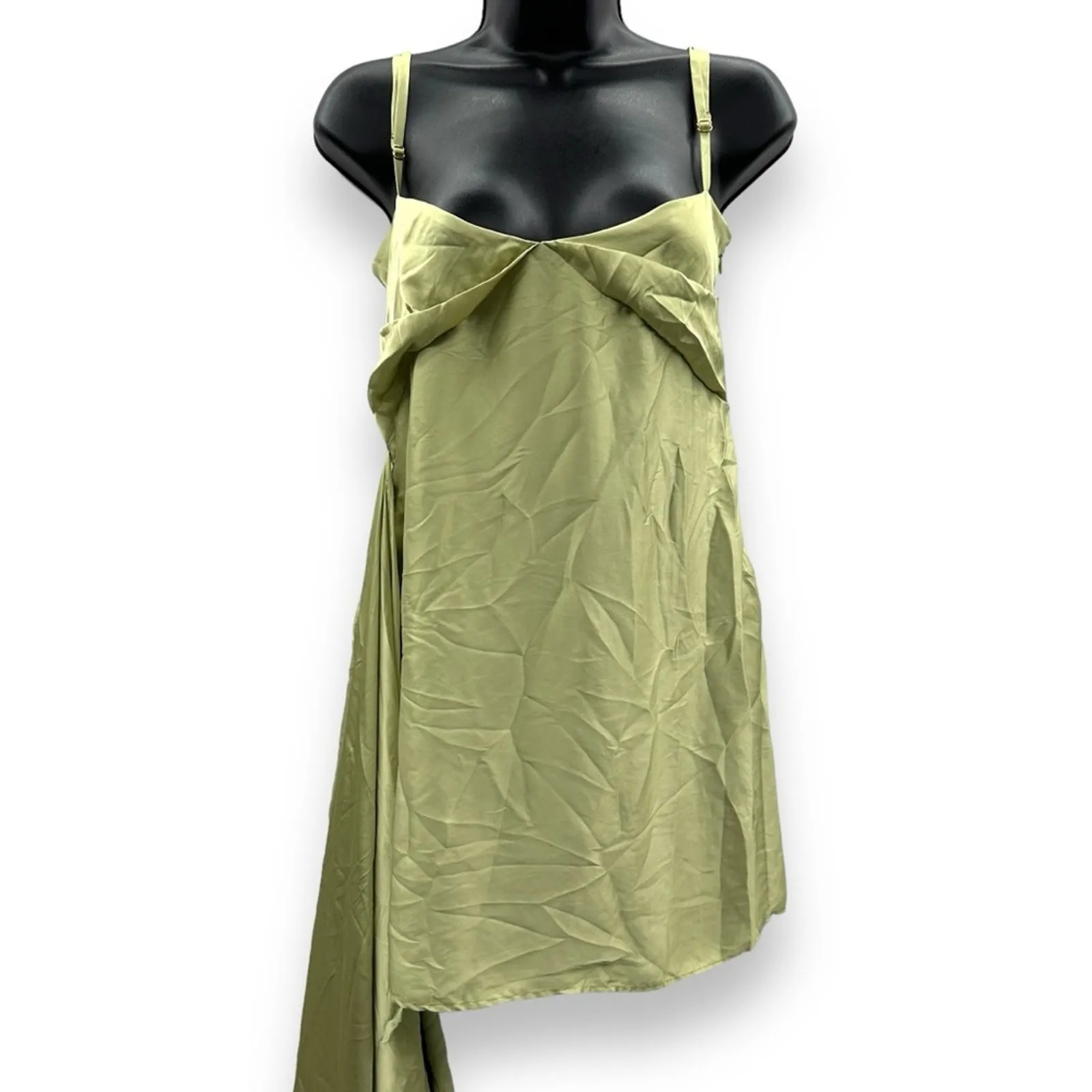 RTR Baobab Selma Grape Green Sleeveless Sarong‎ Wrap Midi Dress Sz XS - Image 7